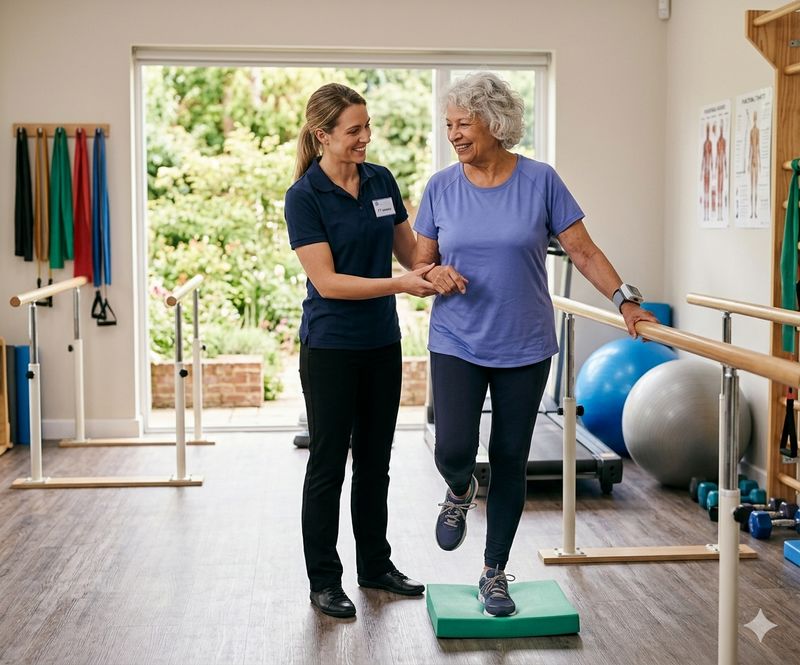 Physical therapy session at Lakebridge - A Waters Community